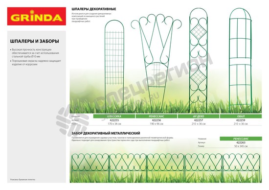 Фотография Сетка газонная Grinda против кротов, цвет черный, 1х10 м, ячейка 9х9 мм 422285