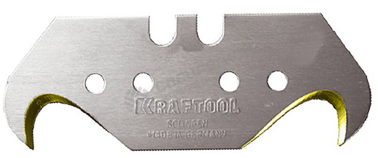 Фотография Лезвие 09643-TIN-S5_z01 KRAFTOOL"SOLINGEN"сменное,трапец,для универс ножей,нитрид титана,многоур зак