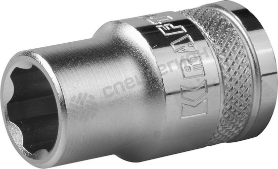 Фотография Торцовая 27801-10_z01 головка KRAFTOOL "INDUSTRIE QUALITAT", Cr-V, SUPER-LOCK, хромосатинированная, 